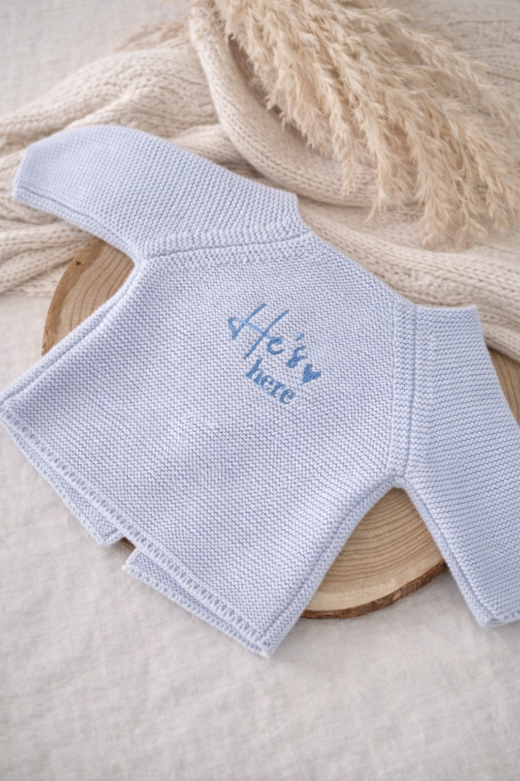 Baby Knit Cardigan - Powder Blue