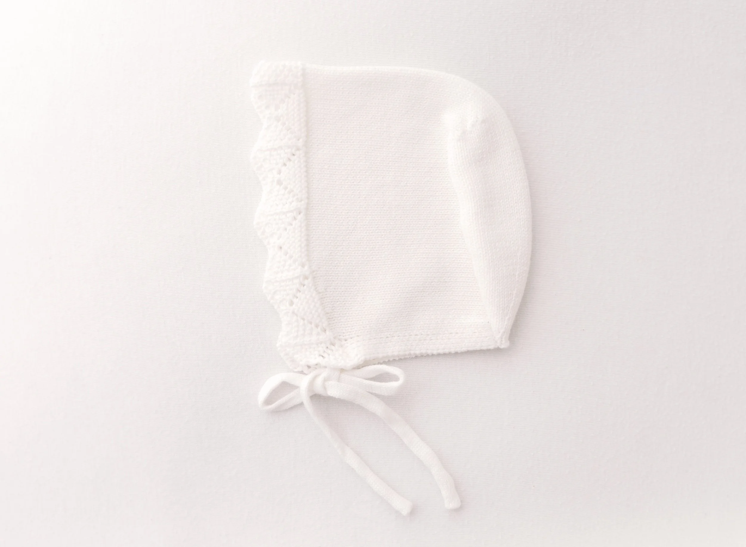 Ivory Pointelle Bonnet