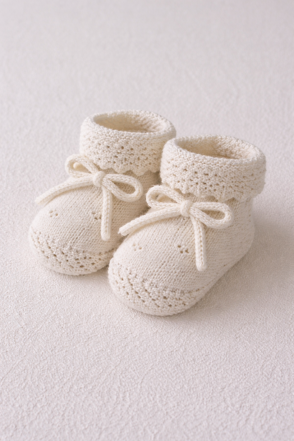 Pointelle Knit Baby Booties (0-6mths) Pre Order