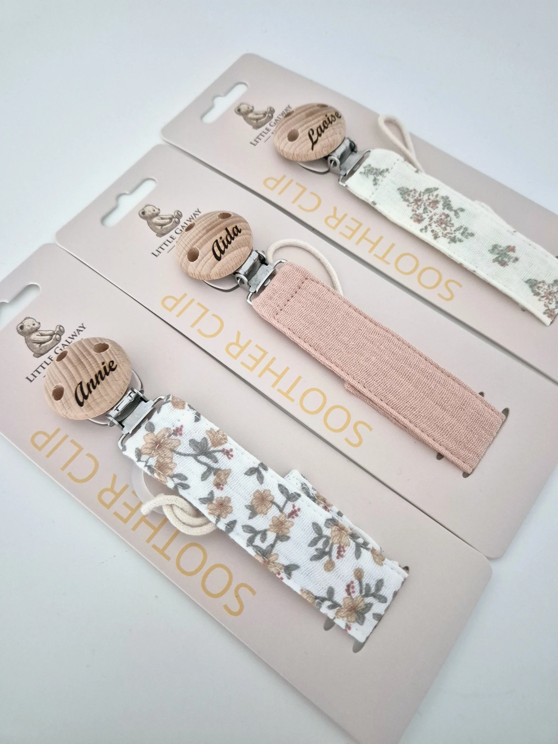 Personalised Soother Clips - Wildflower Collection