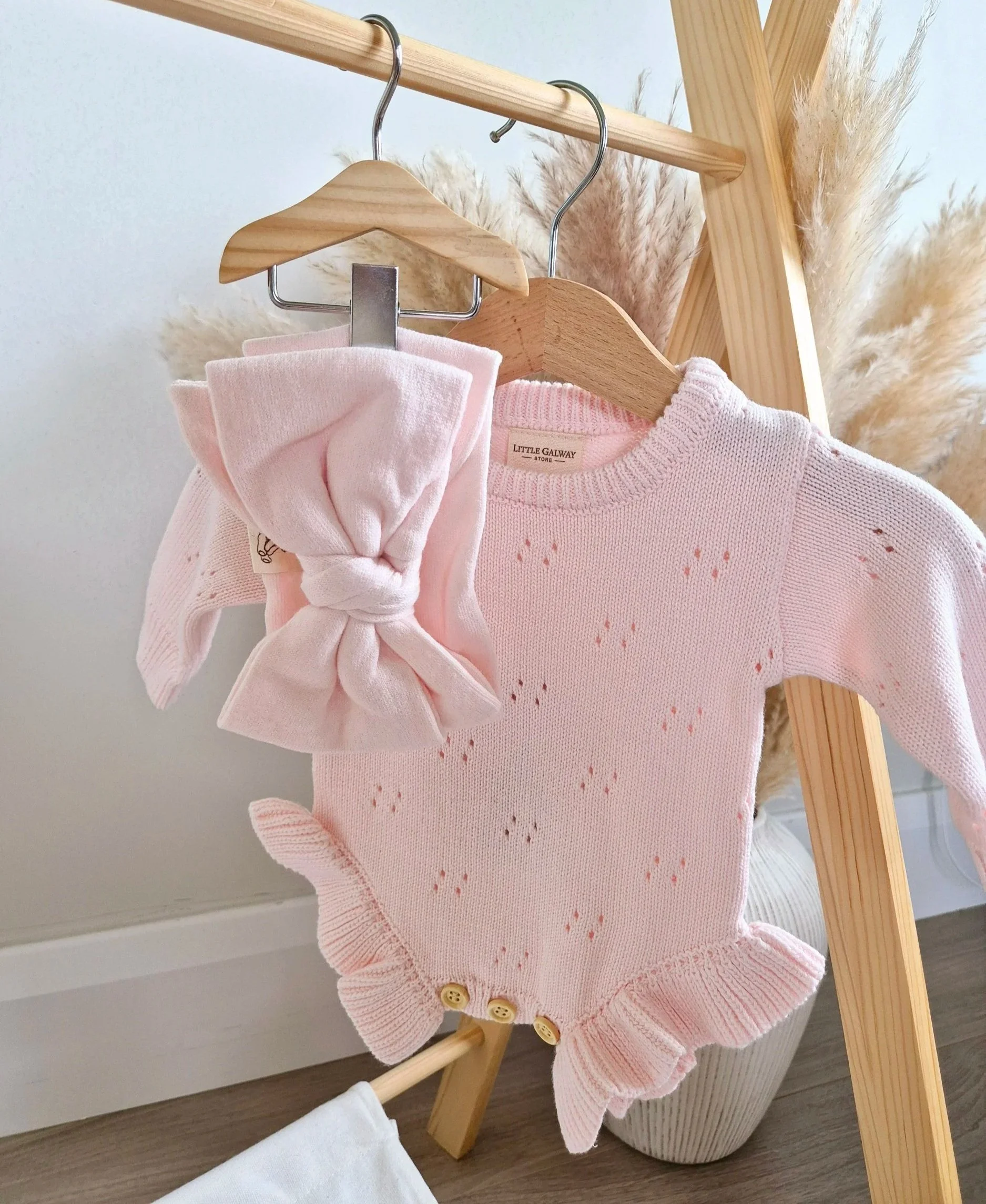 Powder Pink Cotton Bow Headband