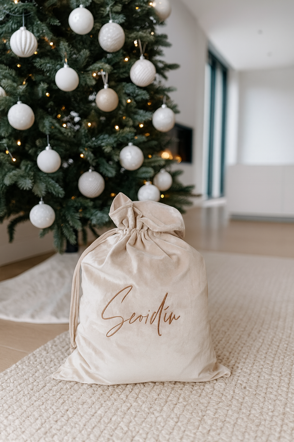 Luxury Double Velvet Personalised Santa Sacks - Pre Order Deposit Ships Oct 2025