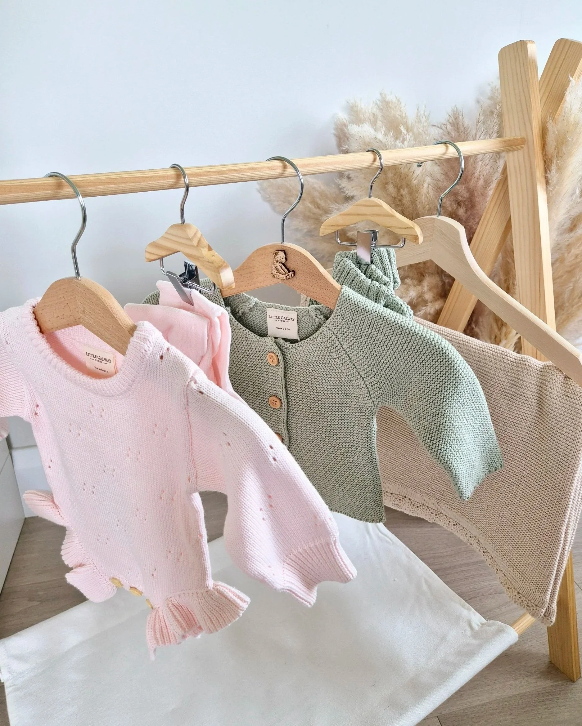 Sage Green Baby Knit Personalised Cardigan