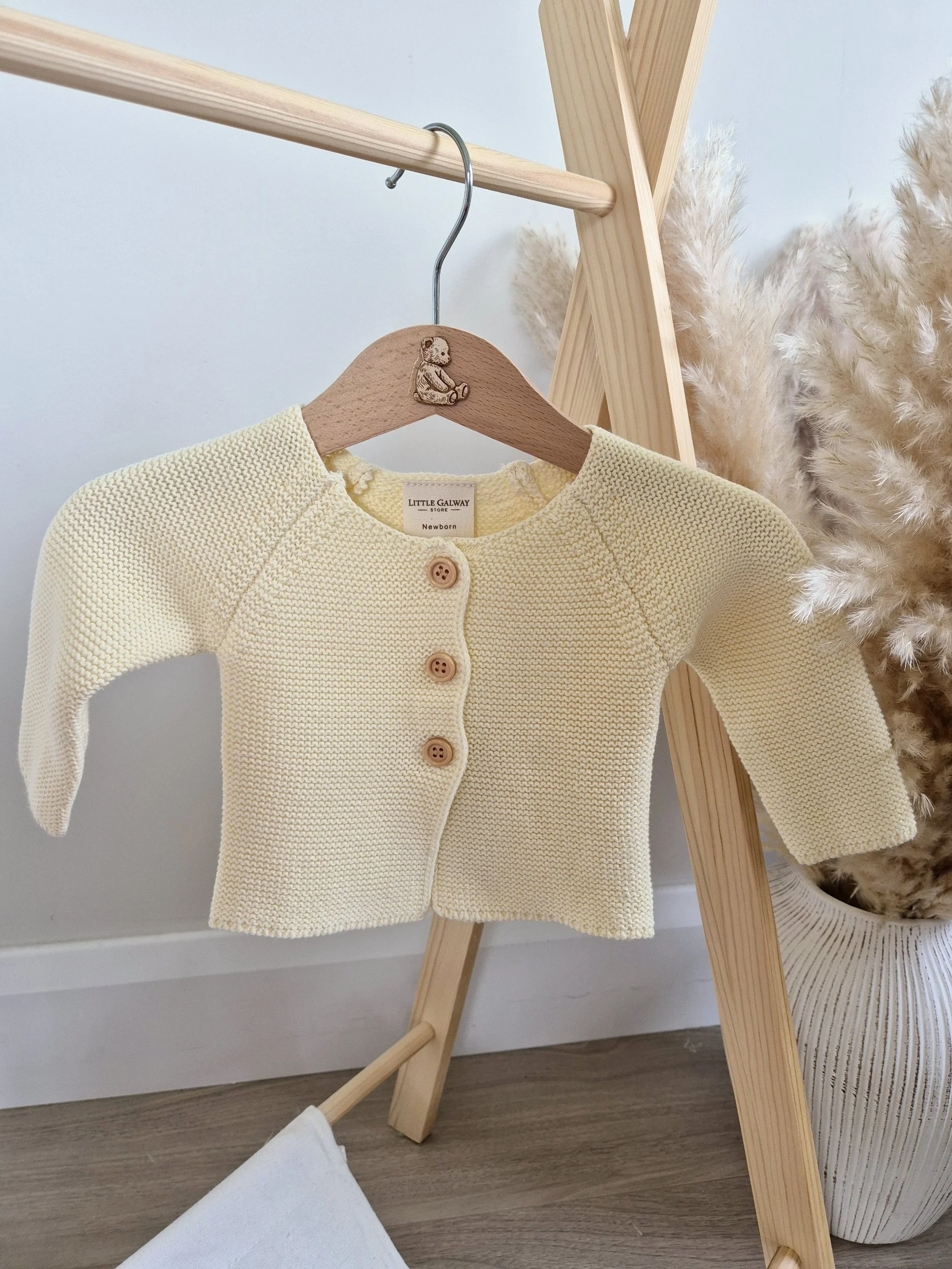 Baby Knit Personalised Cardigan - Lemon