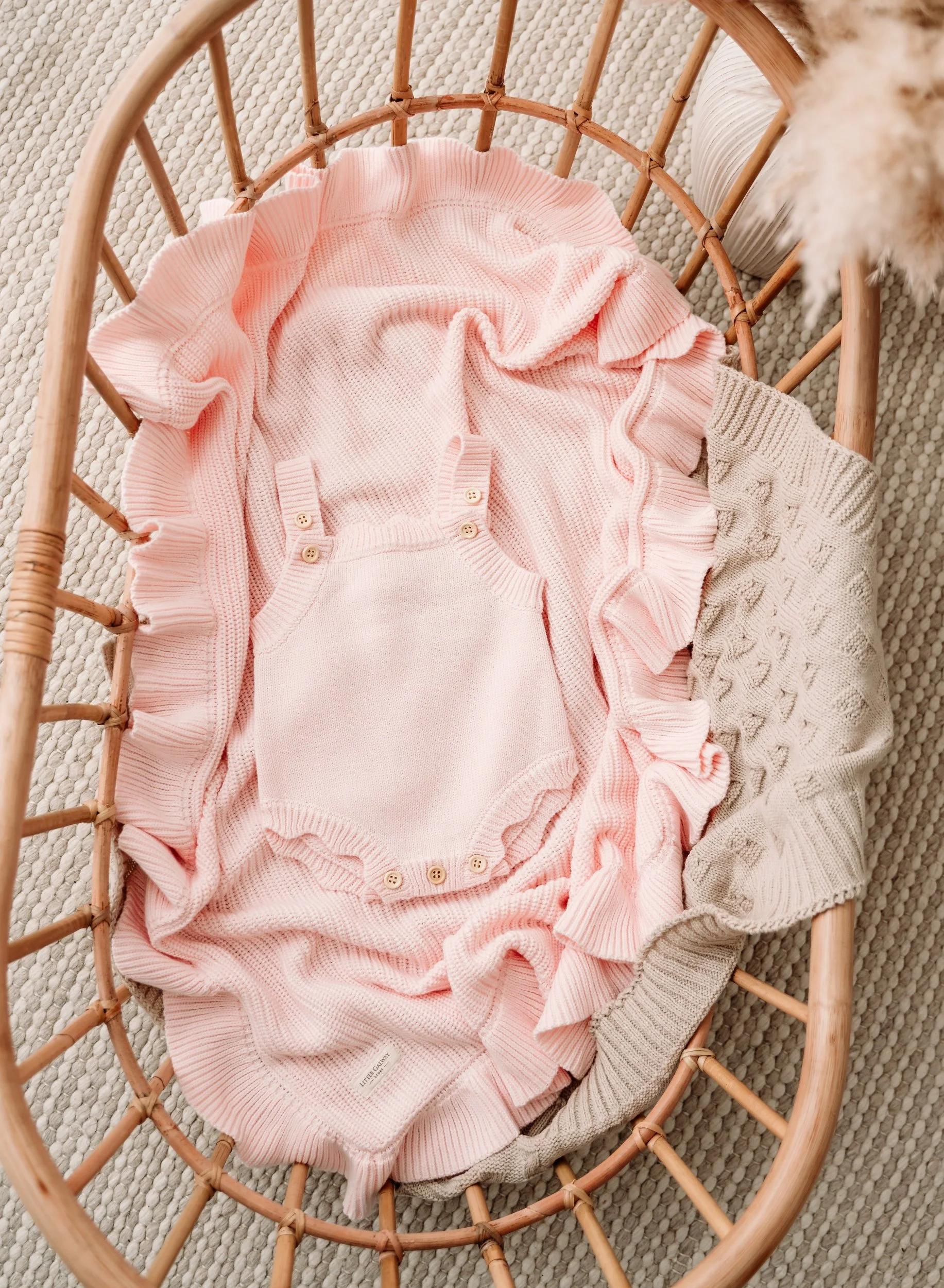 Powder Pink Scalloped Edge Romper