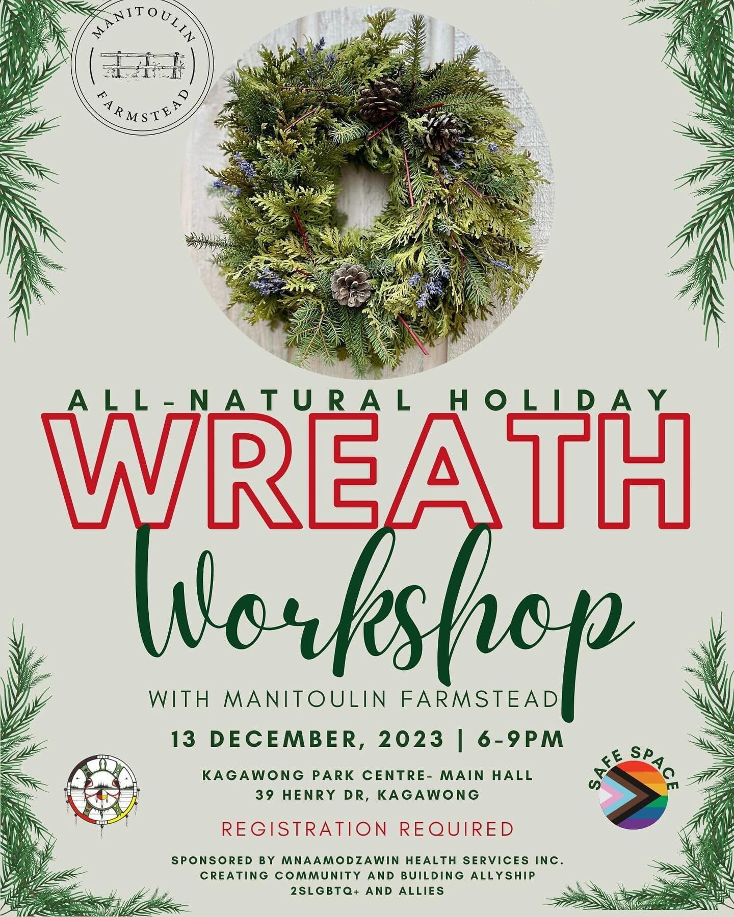 Really looking forward to this workshop&hellip; it&rsquo;s going to be a great night! 
Space is limited so be sure to register; You&rsquo;ll find the link in our bio!

#manitoulin #holidayevents #farmsteadholiday