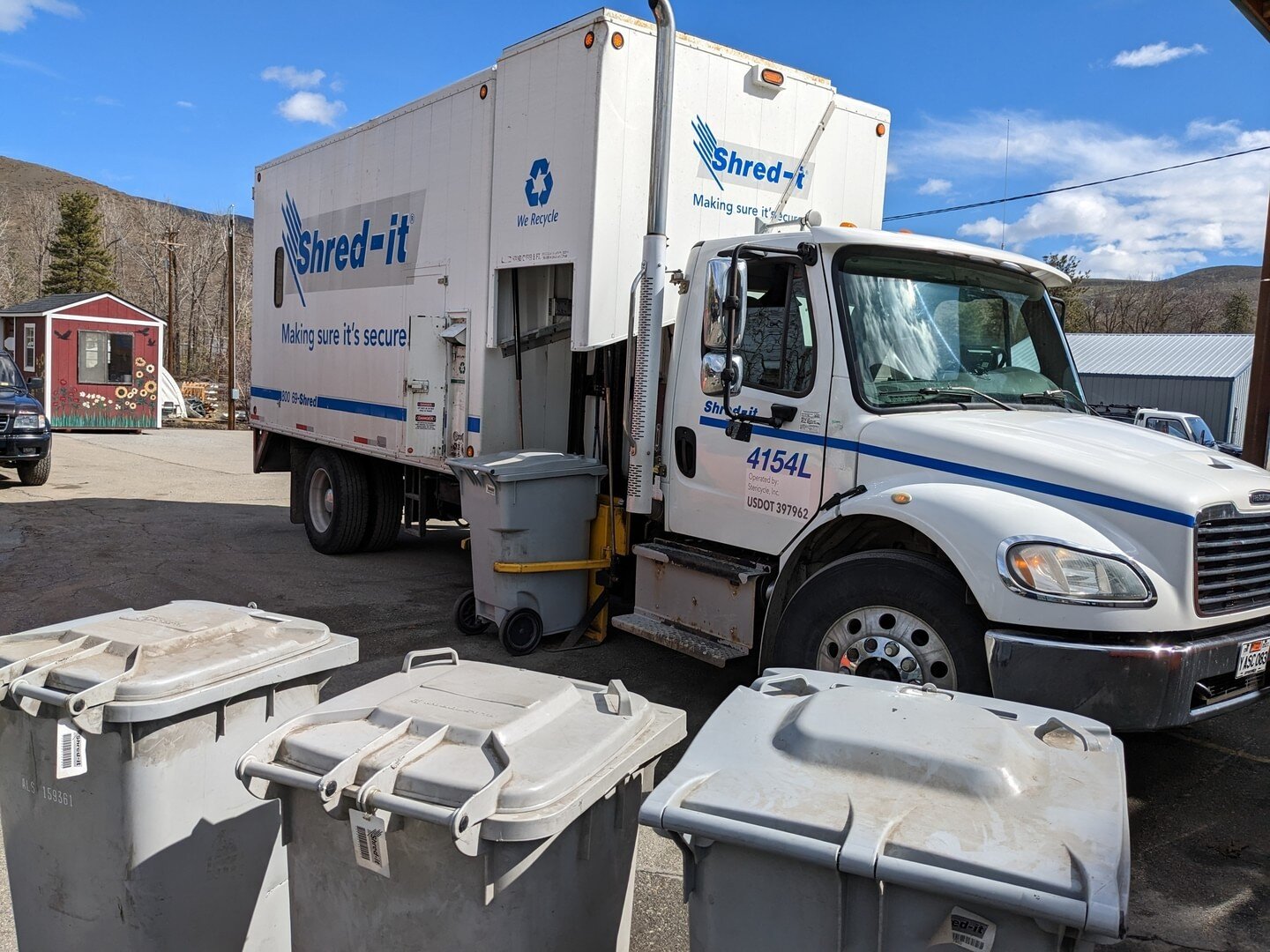 The Shred-It truck is the BEST truck! And not just because it's a safe and convenient way to dispose of sensitive documents. ⁠
⁠
It's the best truck because it shreds the documents INSIDE OF THE TRUCK!! Genius!⁠
So unload those old tax documents and 