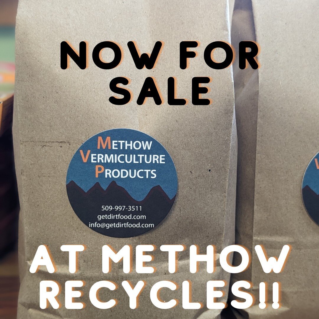 Two words: WORM CASTINGS!! ⁠
⁠
Now available for purchase at the front kiosk at Methow Recycles. ⁠
$18 per 2lb. bag⁠
⁠
What makes worm castings (also called worm compost) different from other types of compost? Worm castings contain microbes from the 