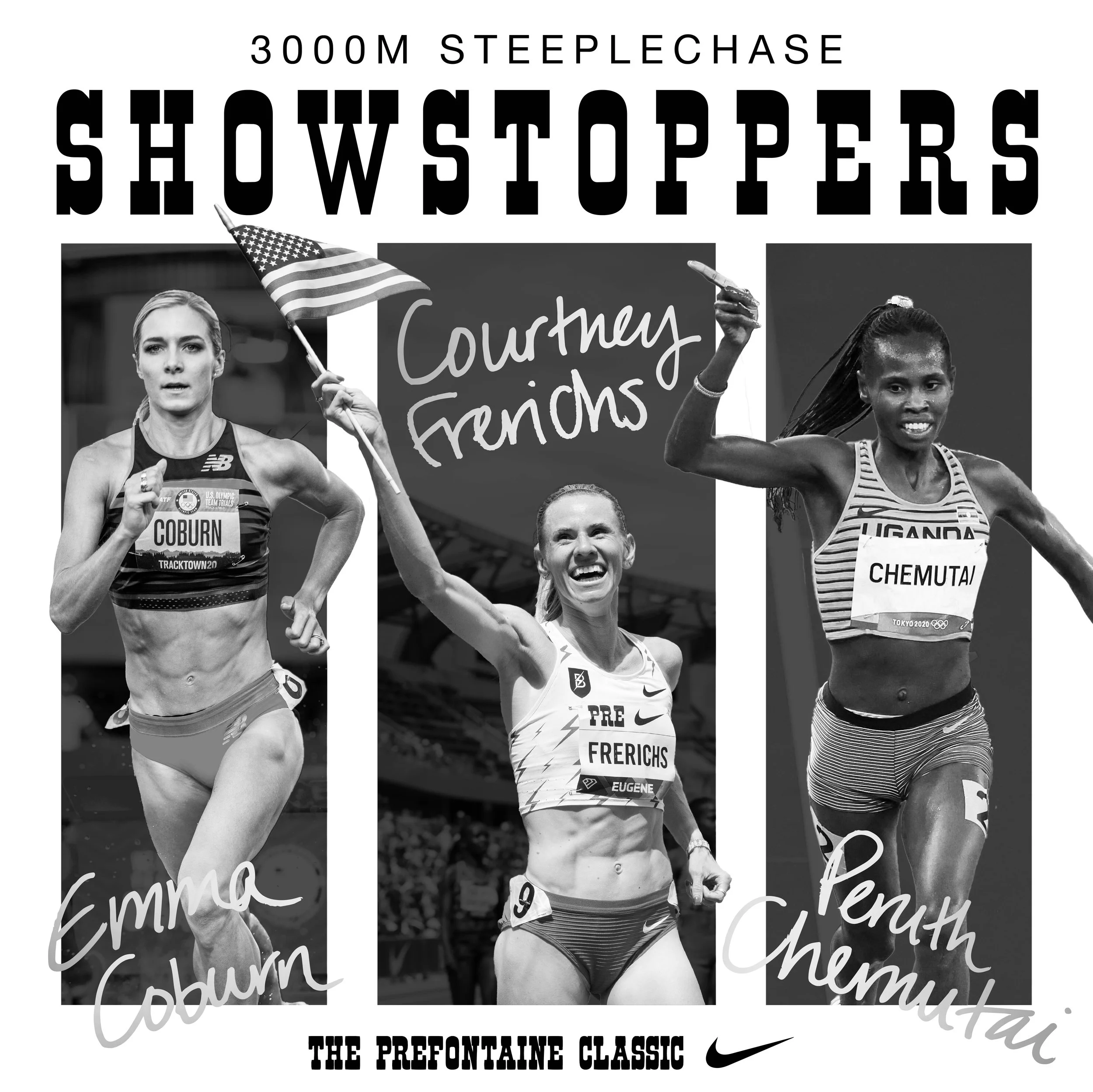 A show-stopping lineup in the women’s 3000m steeplechase at Pre Classic
