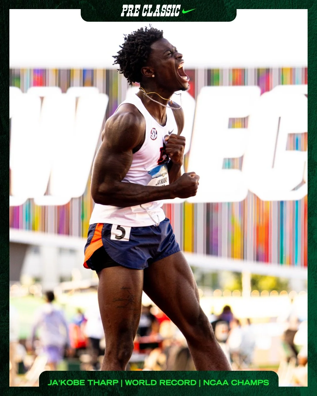 World record holders 🤝 #PreClassic 

Ja&rsquo;Kobe has been added to the list of current world record holders headlining their events at the Prefontaine Classic. After his 12.75 110m hurdles performance at the NCAA champs, @jthurdles is in elite com