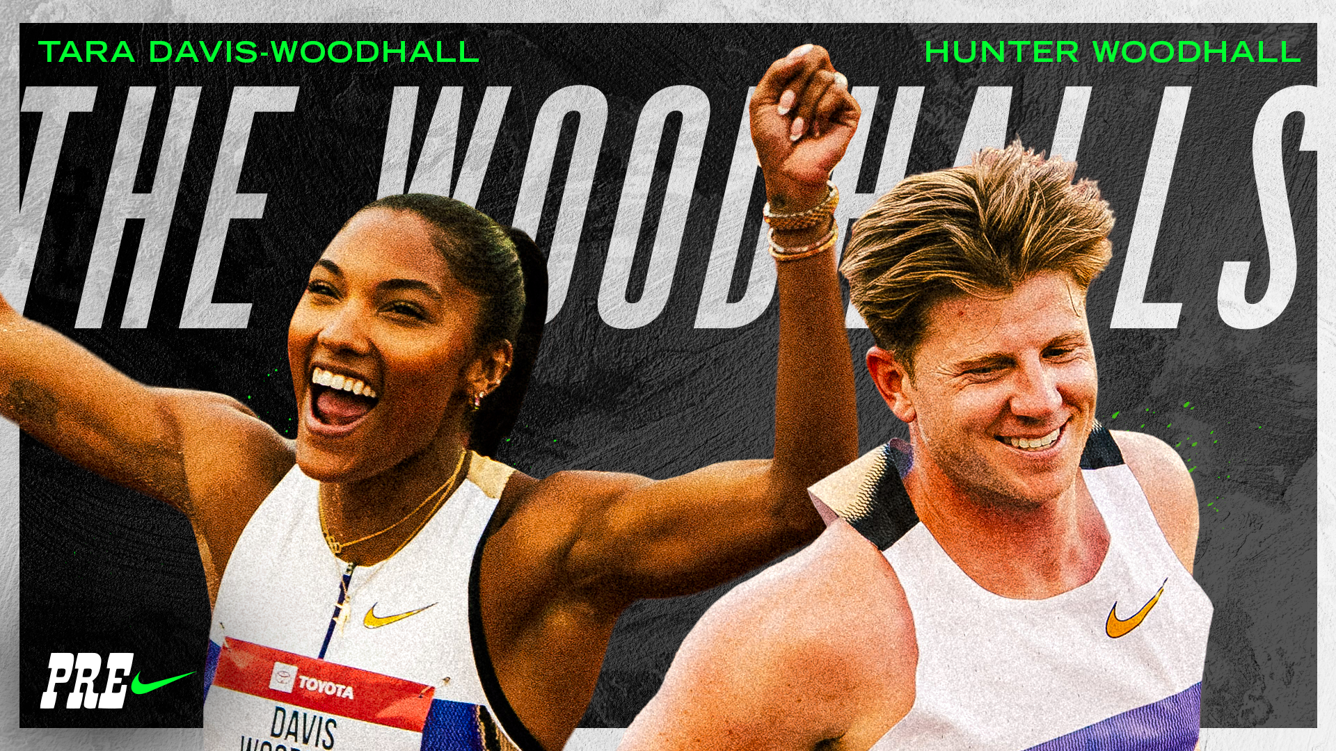Tara Davis-Woodhall and Hunter Woodhall will compete at the 2026 Prefontaine Classic.
