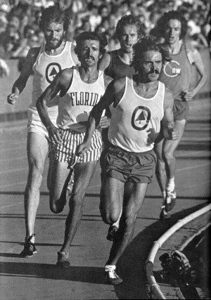 Steve Prefontaine and Frank Shorter at the 1974 Hayward Restoration Meet. Photo by Erik Hill.