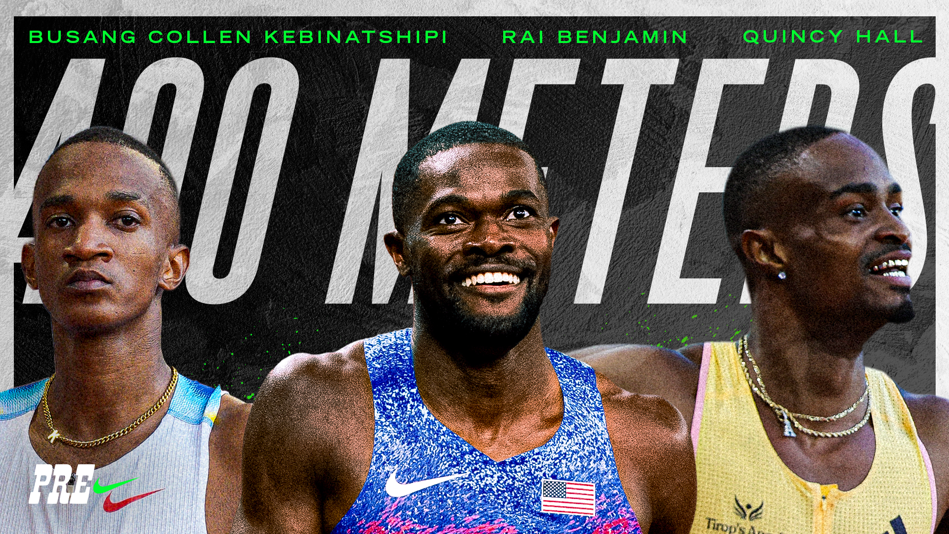 Rai Benjamin, Busang Collen Kebinatshipi, and Quincy Hall will headline the Men's 400m at the 2026 Prefontaine Classic.
