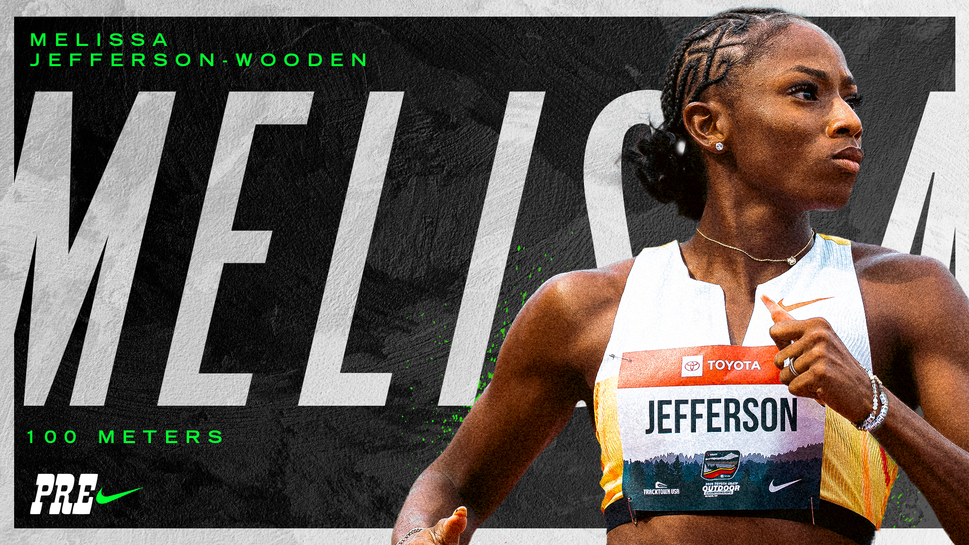Melissa Jefferson-Wooden to defend Pre Classic title in women’s 100 meters at the 2026 Prefontaine Classic.