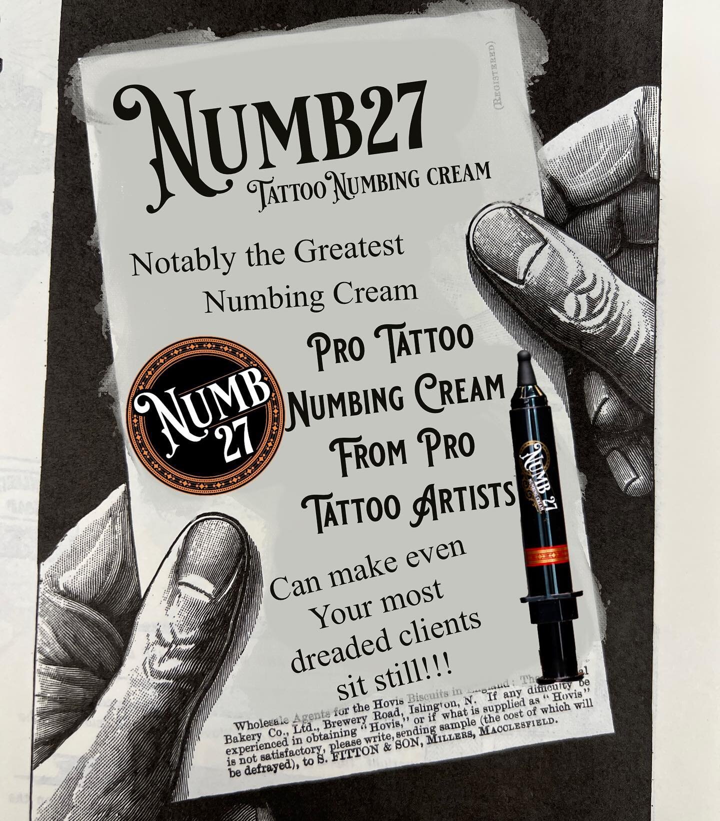 Time to go order your Numb27!!! Go to Numb27.com 

All your tattoo nightmares can finally disappear 🤯

#tattoonumbingcream #numb27tattoocream #numb27 #numbingcream #workhorseirons #kingpintattoosupply #tattoosupply #tattoo #tattooartist #tattooart