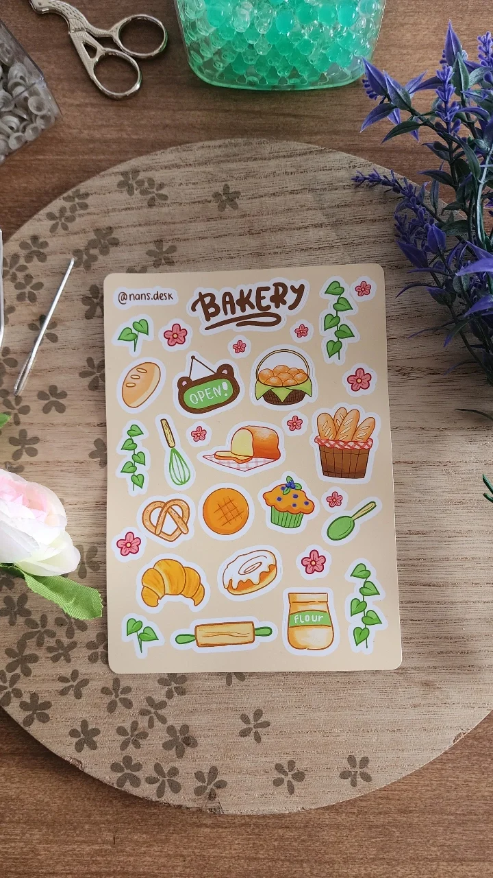 Bakery sticker sheet