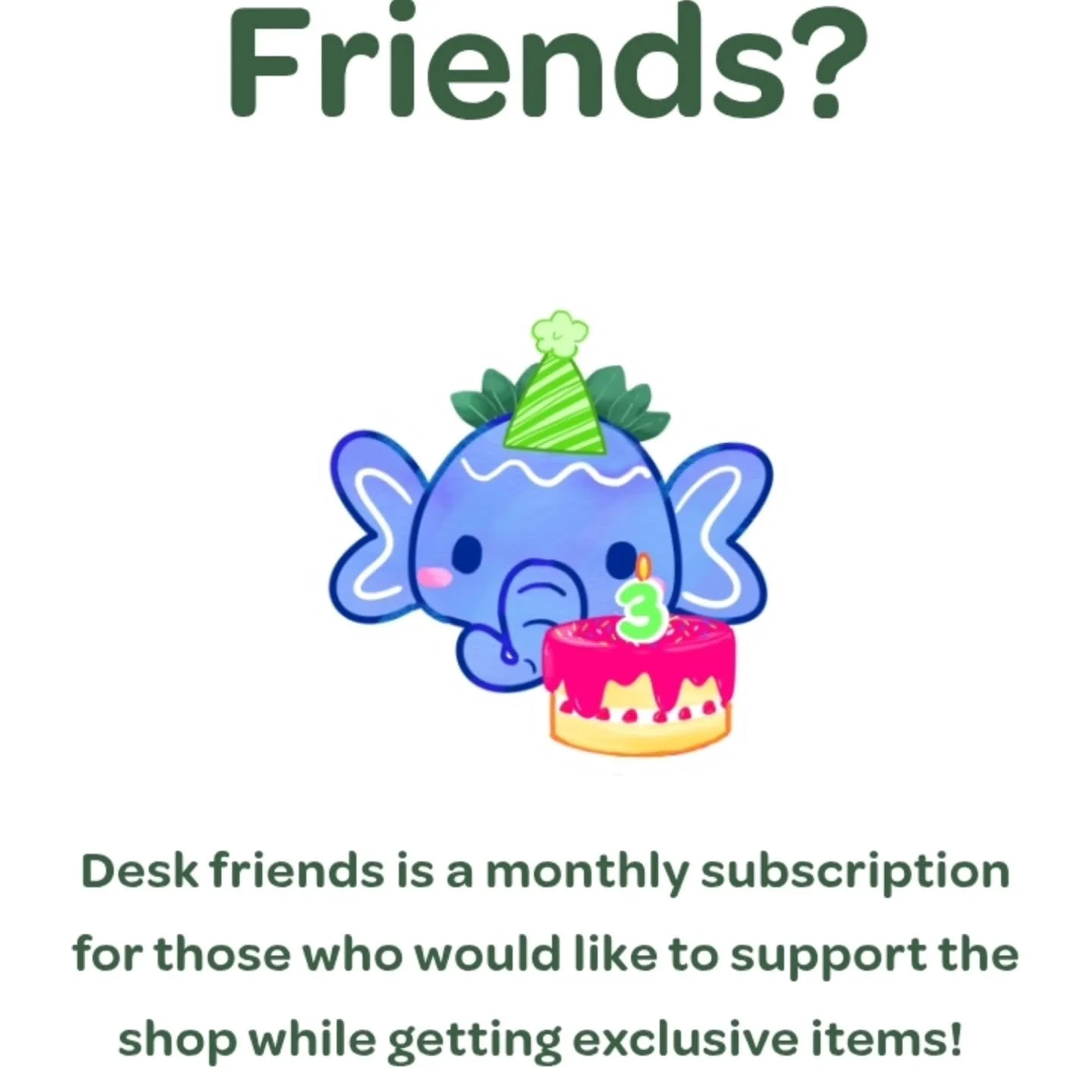 Just a reminder that the sticker club is back! ✨️🎉

I will be pouring my energy into this!! I cant wait to start it up again!! 

1 sticker , 1 sticker sheet, 1 postcard and 10% discount on your next order! 

You will also get access to ALL past digi