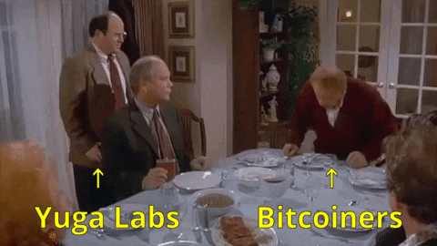 The Bitcoin NFT Community Is Mad at Yuga Labs for Their “Degenerate Bullsh*t”