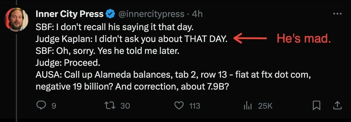 The SBF Hearing Comes to an End...