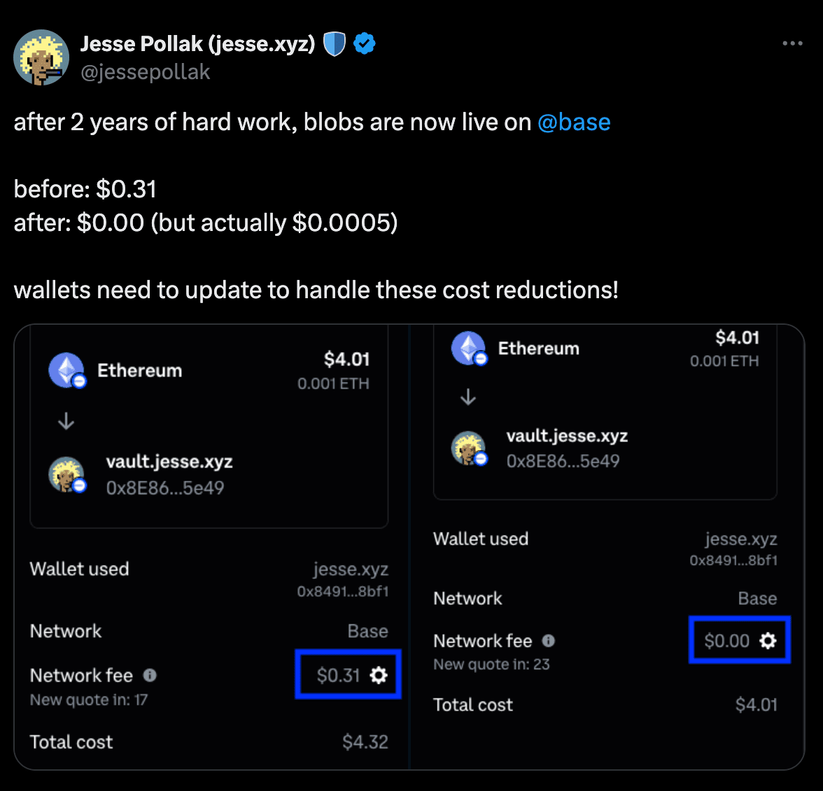 Ethereum Layer 2 Fees Drop From $0.31 to $0.0005 (Here’s What That Means for Web3)