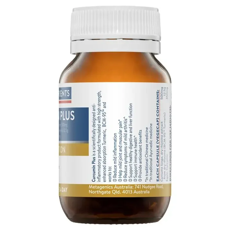 Ethical Nutrients -  Curcumin Plus 30 capsules back.webp