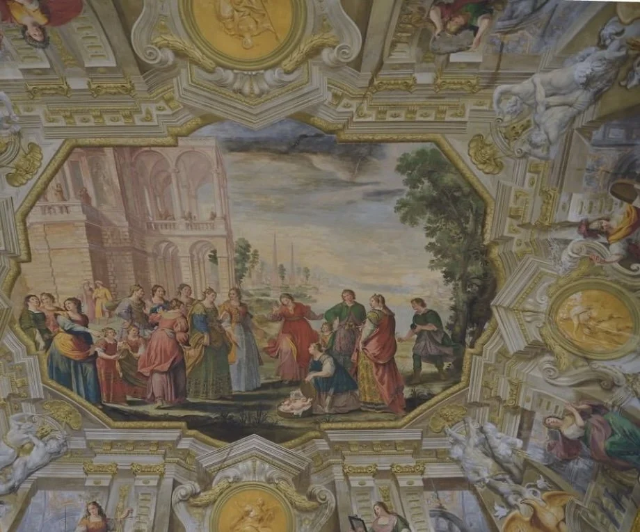 palazzodeirolli. giovani battista carlone. Ritrovamento di Mosè. palazzo aostino spinola.JPEG