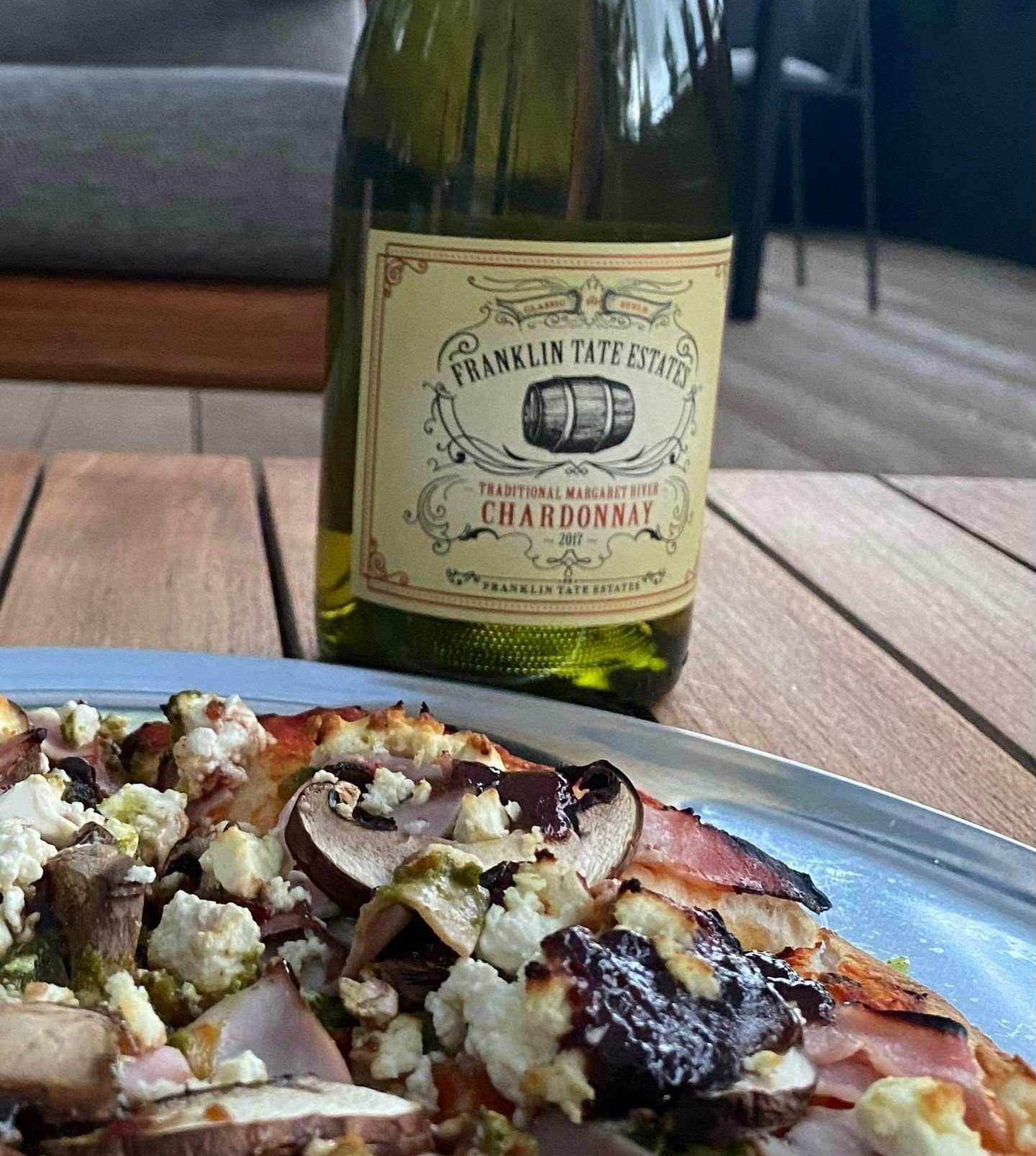 Pizza nights just got better with Franklin Tate Estate Chardonnay!