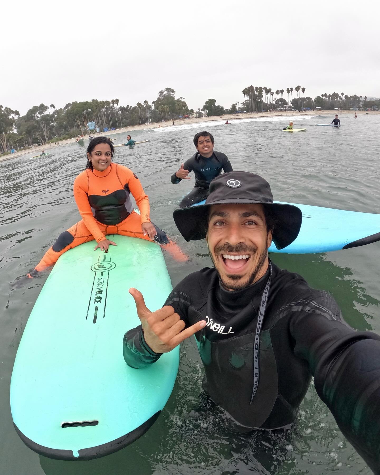 Catch your first wave with Cali Surf School# surfing #momandson #orangecounty #beachlife #calisurfschool