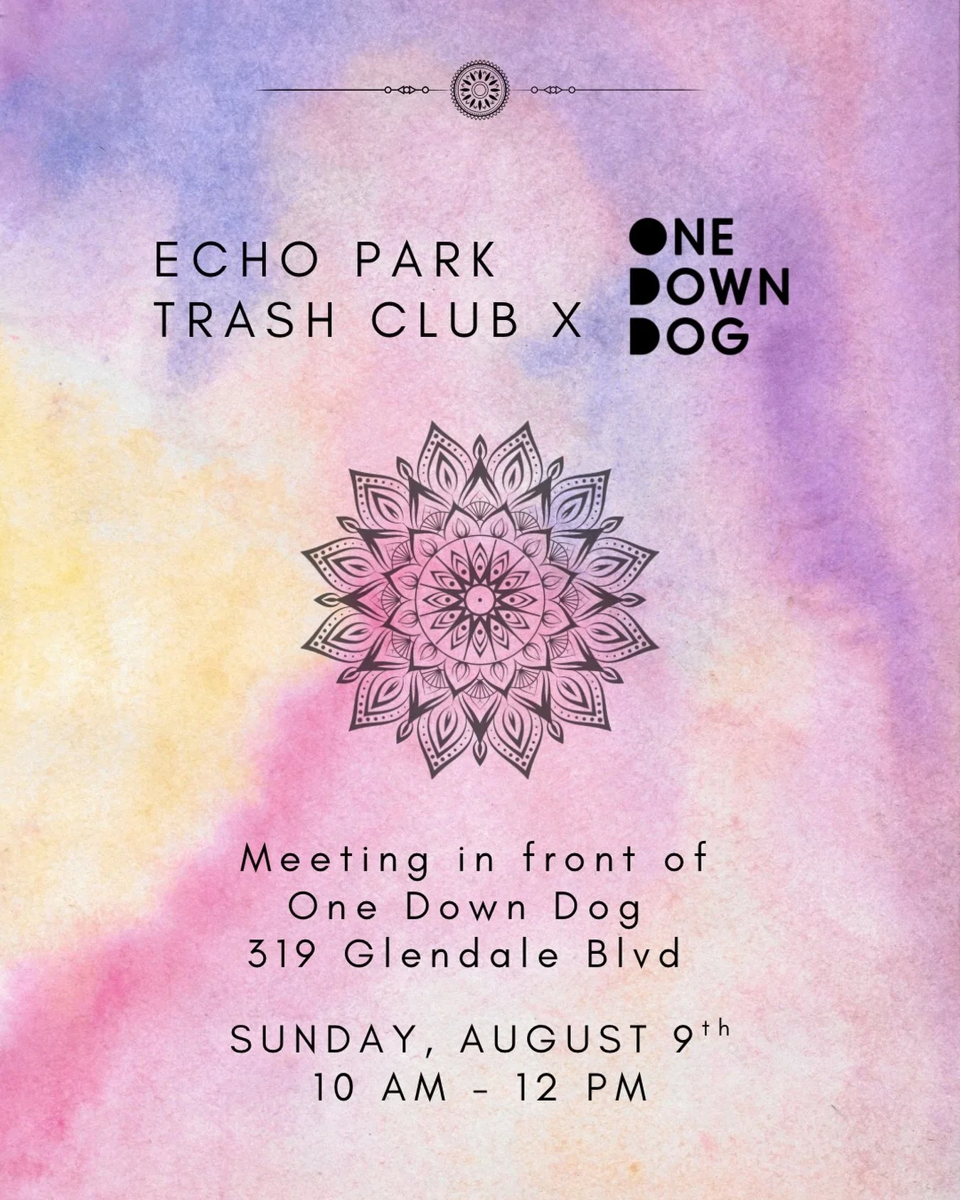 🧤 Echo Park Trash Club is back THIS Sunday, August 9th!

Join us from 10 AM &ndash; 12 PM as we team up with our friends at One Down Dog to clean up our neighborhood, one block at a time.

📍 One Down Dog, 319 Glendale Blvd, Los Angeles, CA 90026
🕙