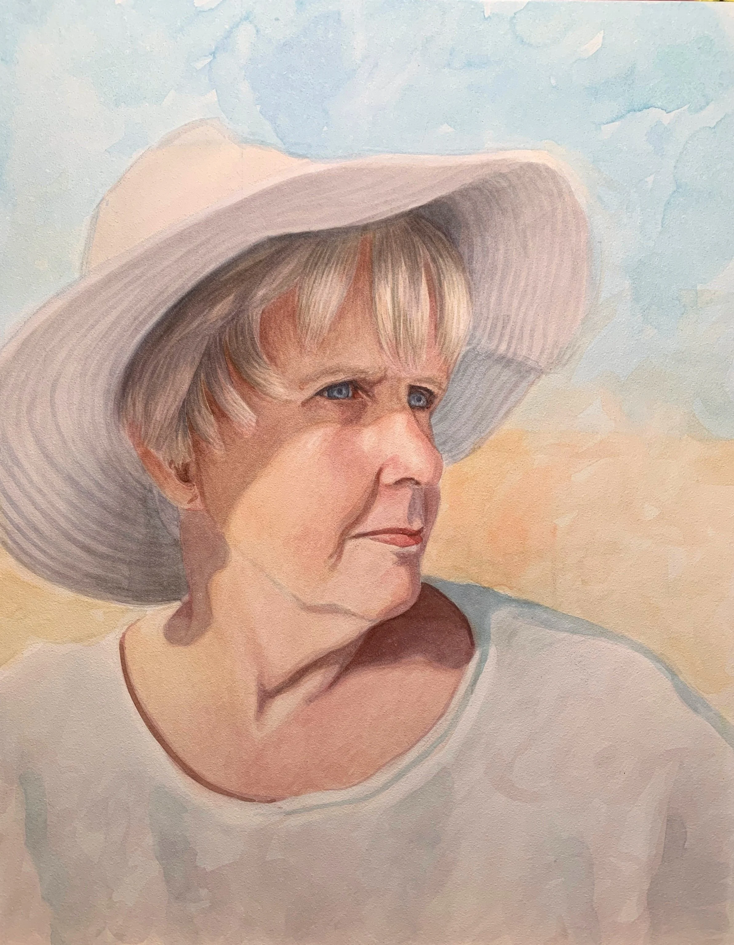 “Mamaw” Watercolor on Watercolor Board 