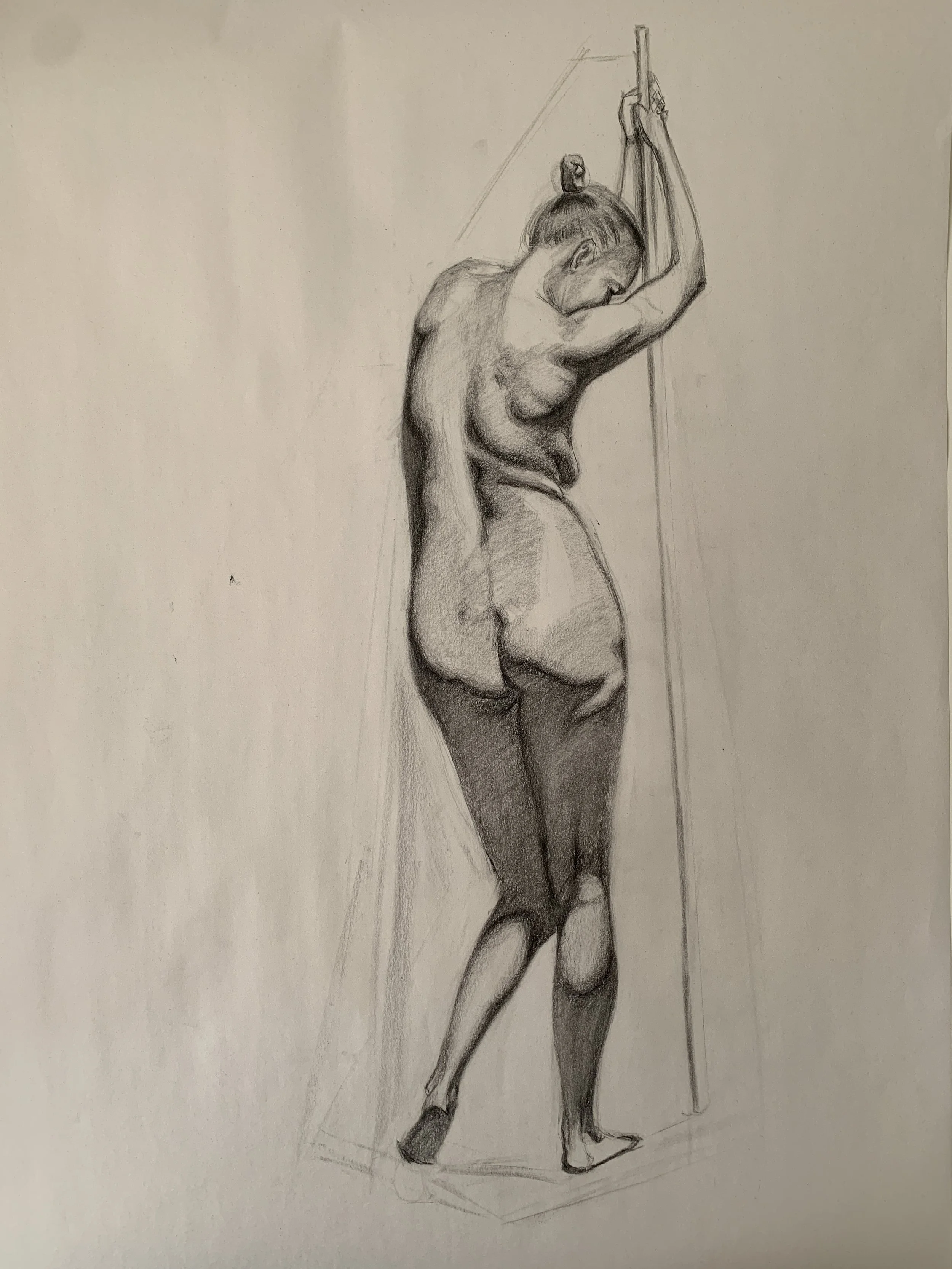Figural Study in Charcoal- 18"X24" Newsprint