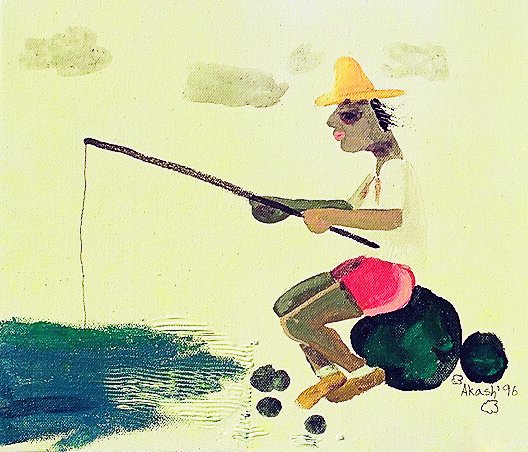 Solo exhibition of Akash Raj Halankar on a collection of paintings on children, at the Nehru Centre Art Gallery, India