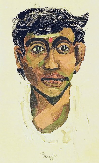 Solo exhibition of Akash Raj Halankar on a collection of paintings on children, at the Nehru Centre Art Gallery, India