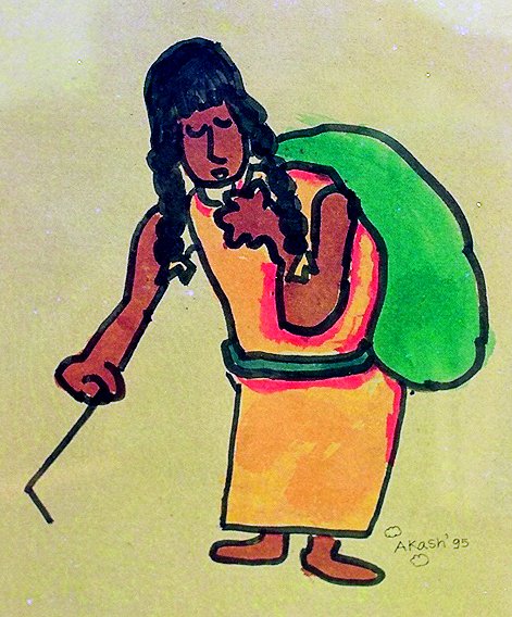 Solo exhibition of Akash Raj Halankar on a collection of paintings on children, at the Nehru Centre Art Gallery, India