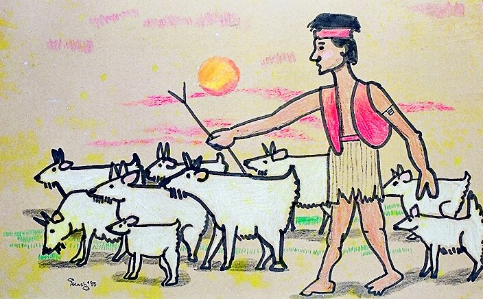 Solo exhibition of Akash Raj Halankar on a collection of paintings on children, at the Nehru Centre Art Gallery, India