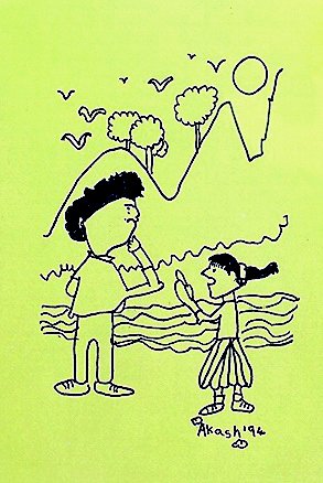Solo exhibition of Akash Raj Halankar on a collection of paintings on children, at the Nehru Centre Art Gallery, India
