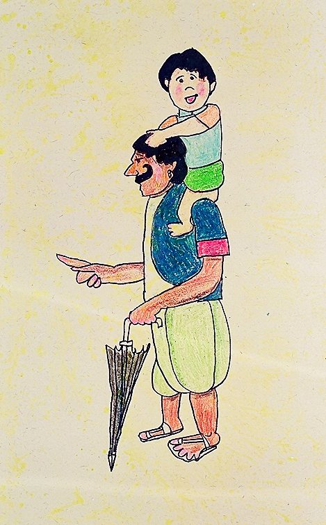 Solo exhibition of Akash Raj Halankar on a collection of paintings on children, at the Nehru Centre Art Gallery, India