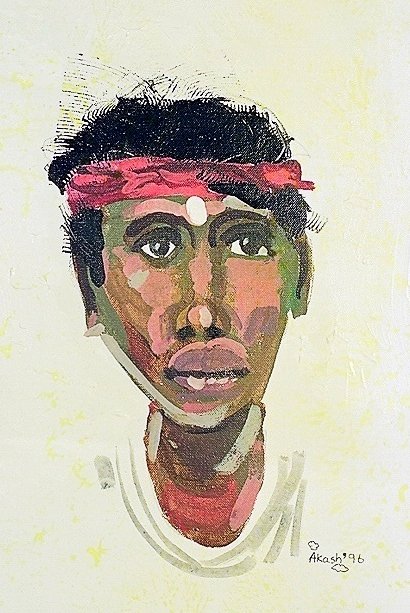 Solo exhibition of Akash Raj Halankar on a collection of paintings on children, at the Nehru Centre Art Gallery, India