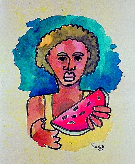 Solo exhibition of Akash Raj Halankar on a collection of paintings on children, at the Nehru Centre Art Gallery, India