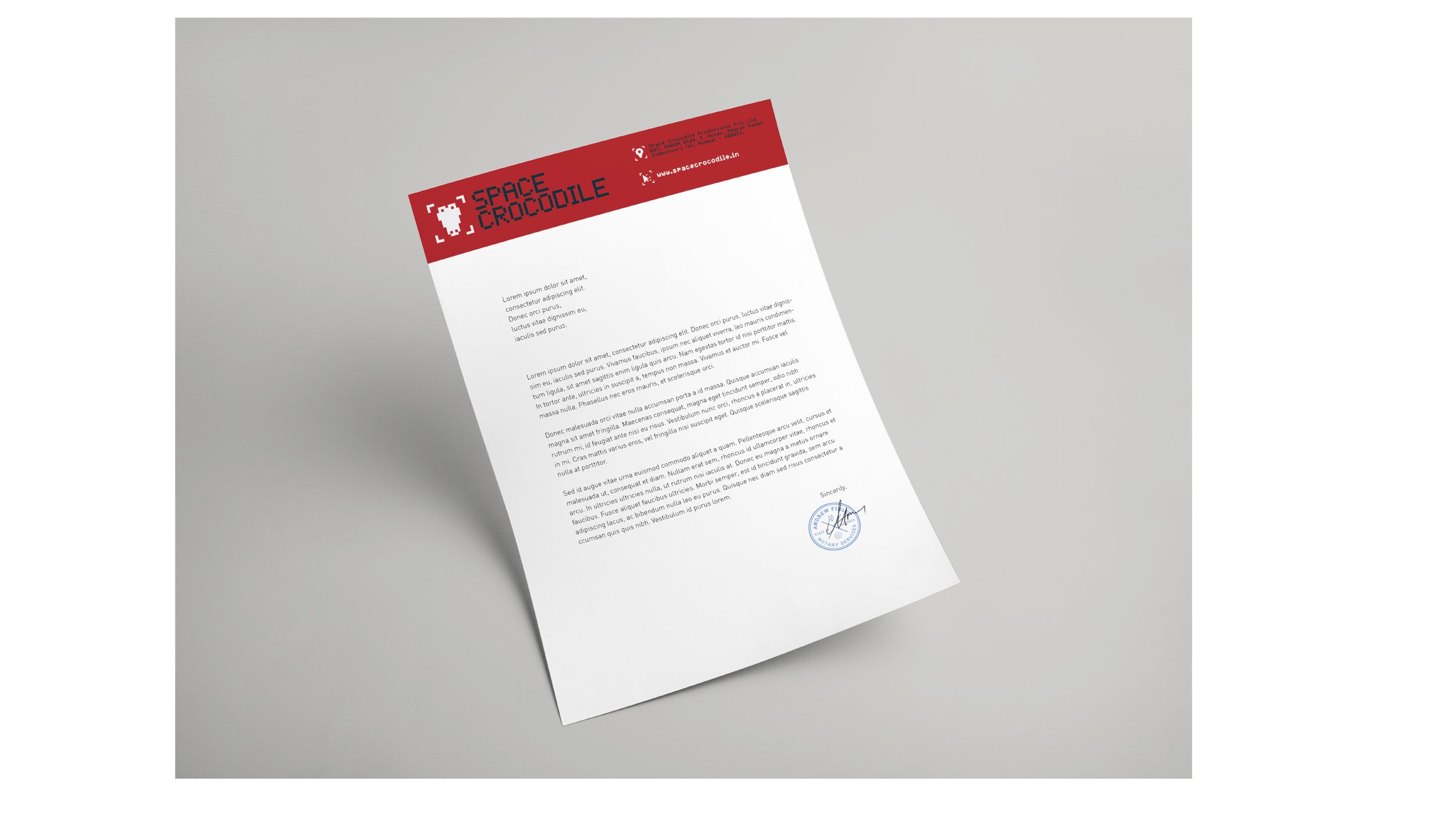 Space Crocodile Logo Branding by award winning Indian Designer