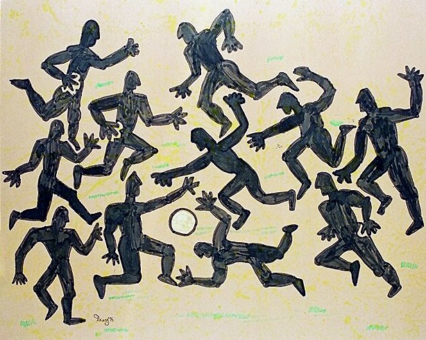 Solo exhibition of Akash Raj Halankar on a collection of paintings on children, at the Nehru Centre Art Gallery, India