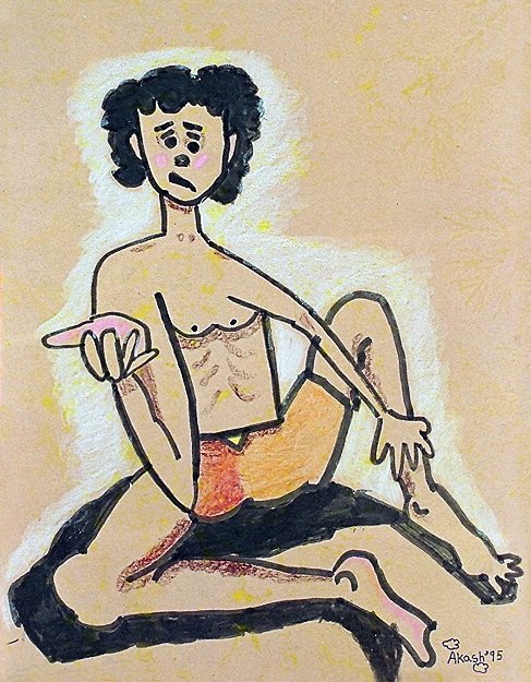 Solo exhibition of Akash Raj Halankar on a collection of paintings on children, at the Nehru Centre Art Gallery, India