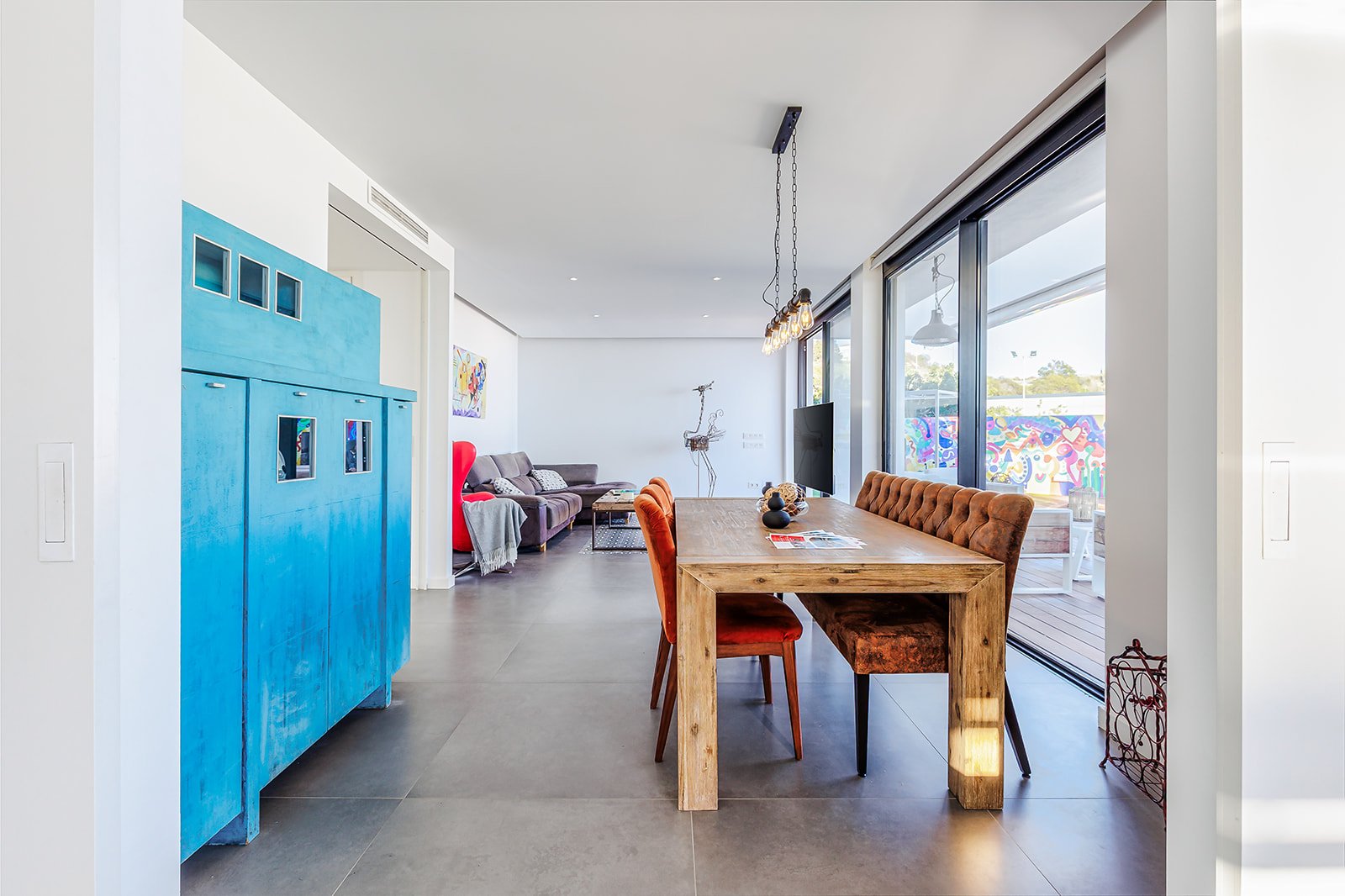 Architectural interior photography of modern villa living area in Marbella