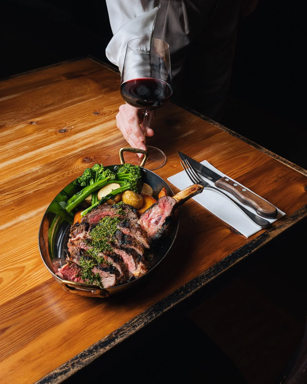 Rockwall’s Rib Eye Steak. Discerningly selected &amp; artfully prepared.