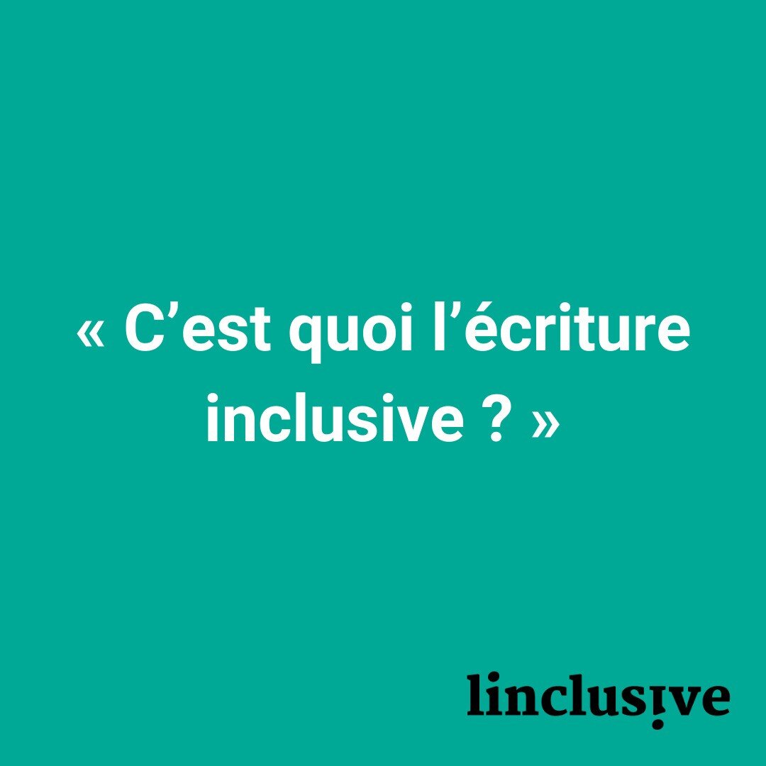 L'&eacute;criture inclusive c'est quoi au fait? Il s'agit d'un ensemble de strat&eacute;gies qui permettent d'assurer une repr&eacute;sentation &eacute;galitaire des femmes et des hommes dans la langue &eacute;crite.

Elle fait partie du langage incl