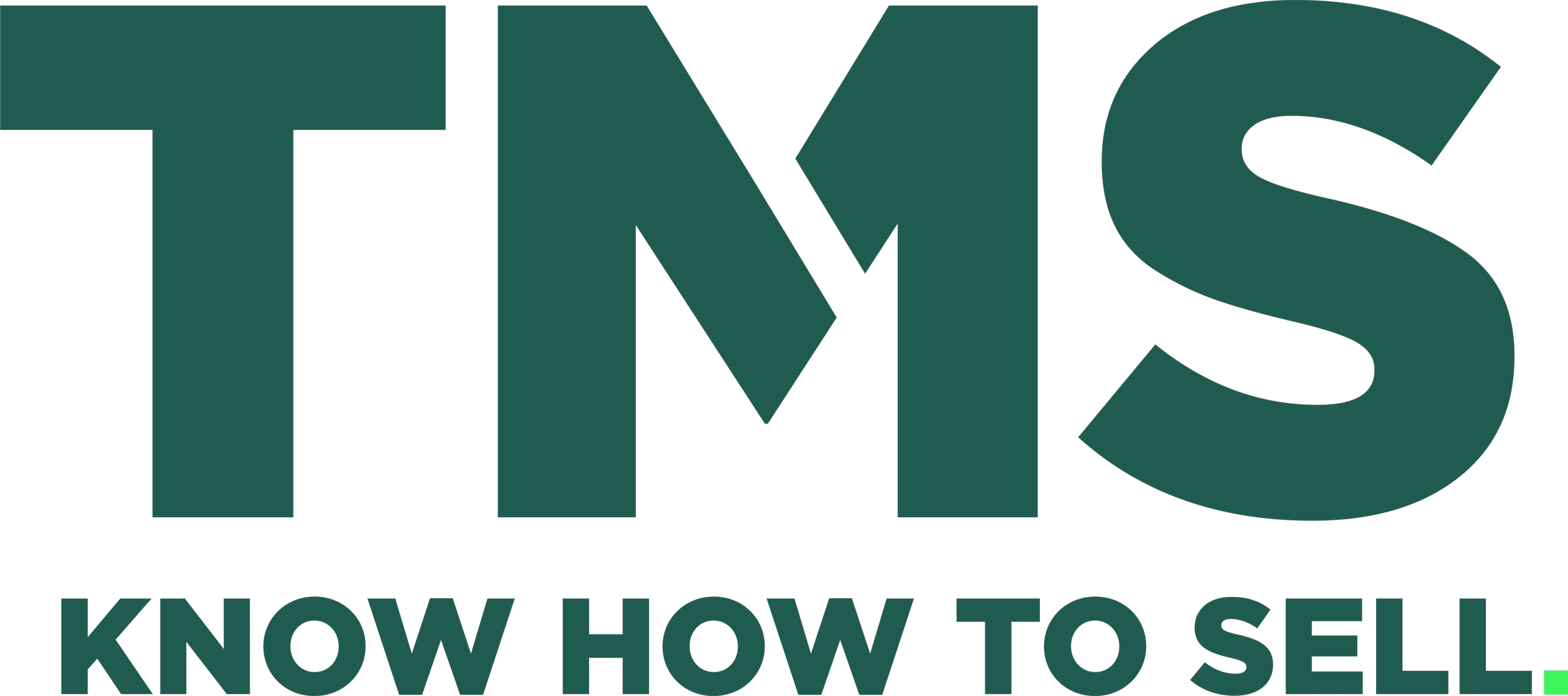 Das Logo von TMS mit dem Slogan "Know How to Sell" darunter.