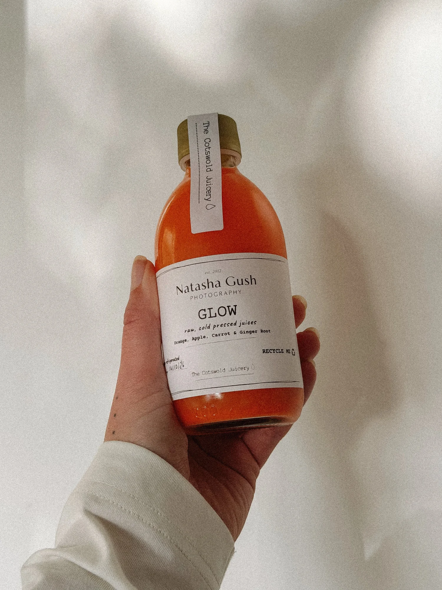 A detail from Natasha Gush Photography’s printed branding
