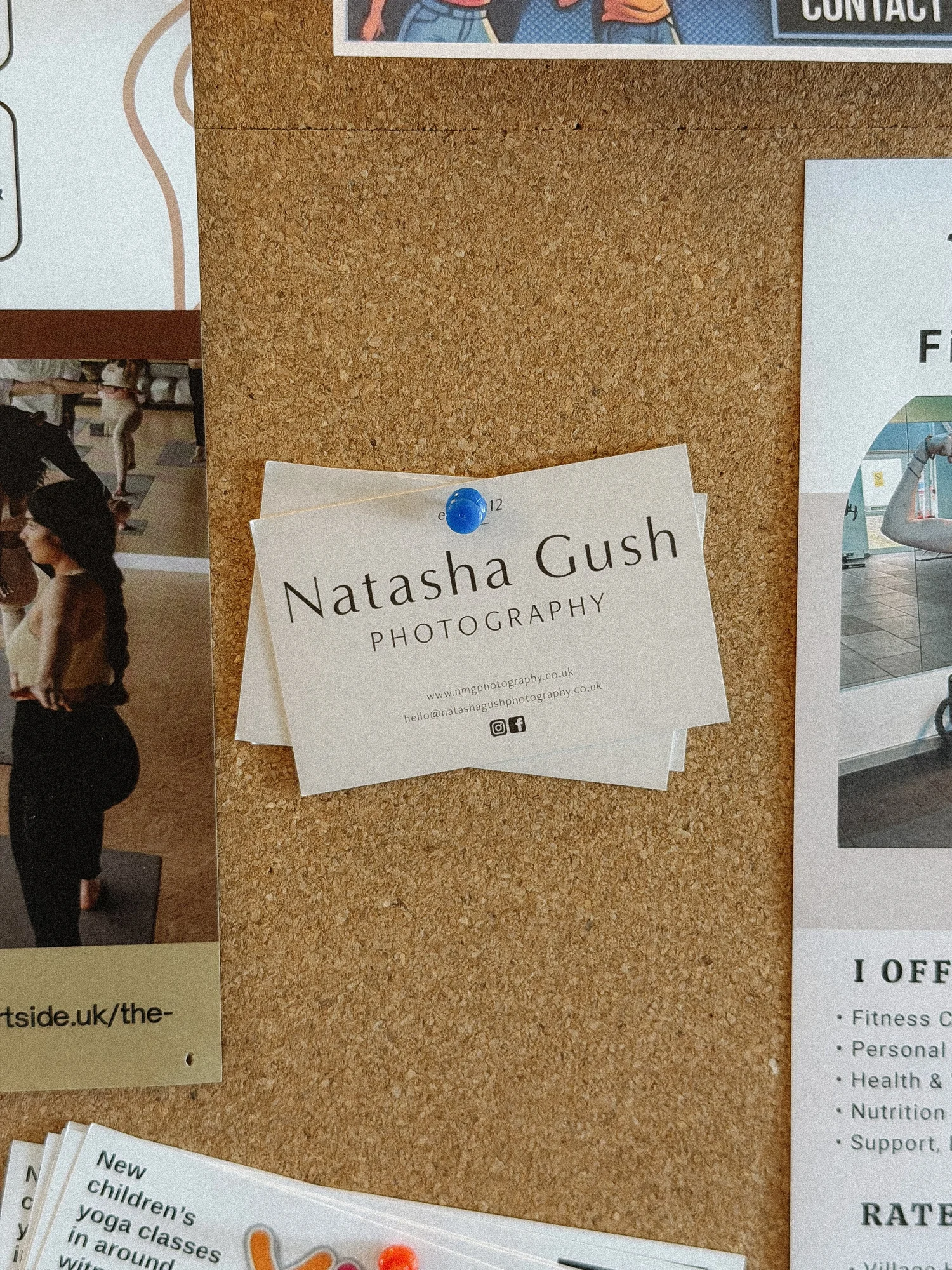 A detail from Natasha Gush Photography’s printed branding