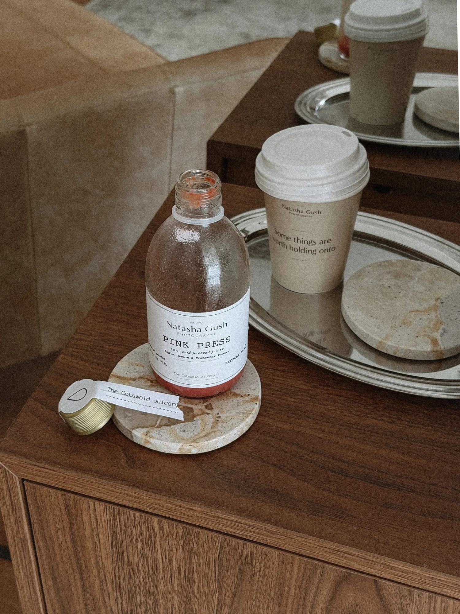 A branded detail from Natasha’s client experience