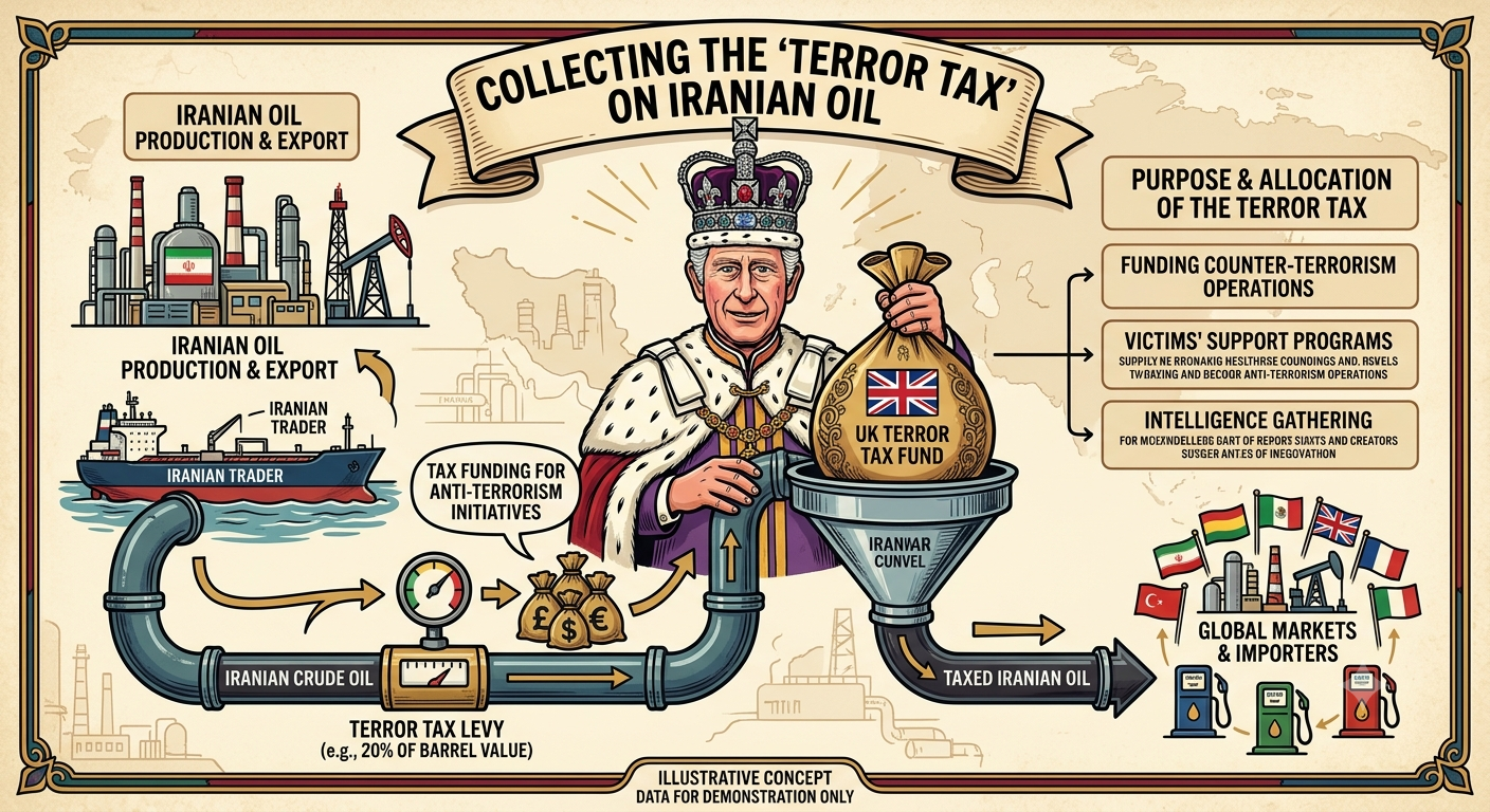 Trump ends 40 years of the Crown’s terror tax of $200 million a day on Iran’s oil shipments